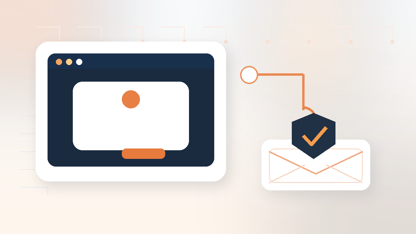 No-text phishing illustration showing a sign-in screen, email, and security shield